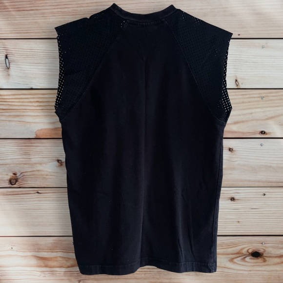 REEBOK Black Sleeveless Jersey Athletic Tank Top - Picture 2 of 5